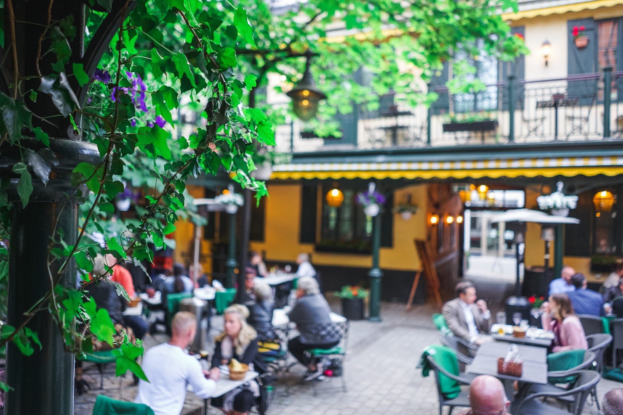 Grändens restaurang och innergårdsmiljö, uteservering malmö